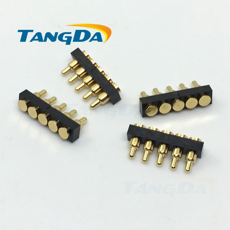 포고 핀 커넥터 5 p 플러그 플레이트 용접 thimbles 피치: 2.0mm 핀 금도금 구리 2mm 5pin 5mm 무료 배송